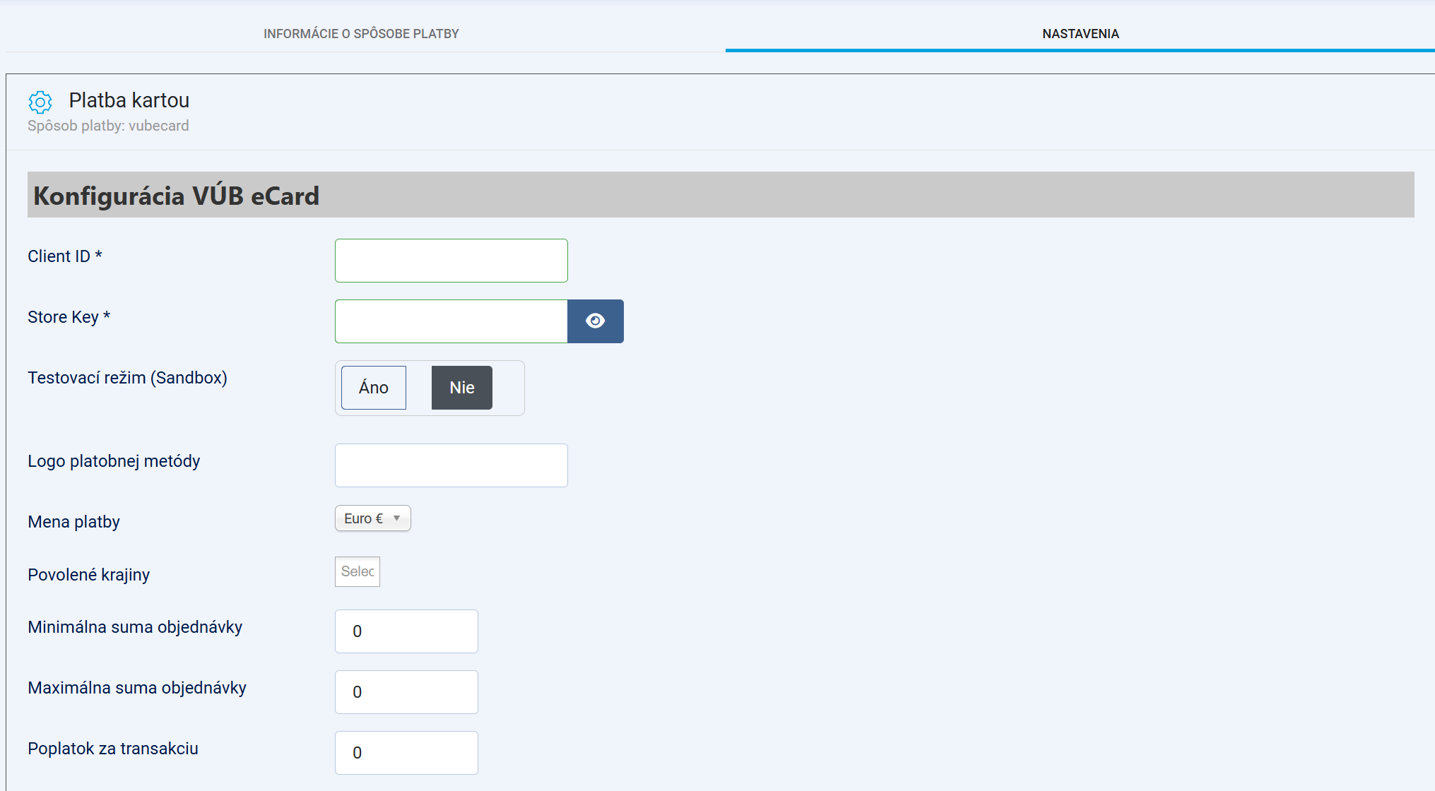 Virtuemart VÚB Ecard plugin 2